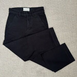 Everlane straight leg crop SHORT; size 0; black